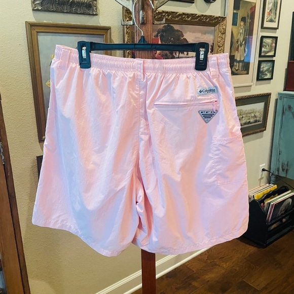 Columbia men’s PFG swim trunks UV shield pockets lined 7.5” inseam SZ L pink - Picture 7 of 14